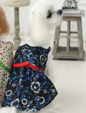 LAURA ASHLEY<br>リボンベルト ワンピース(BL)
